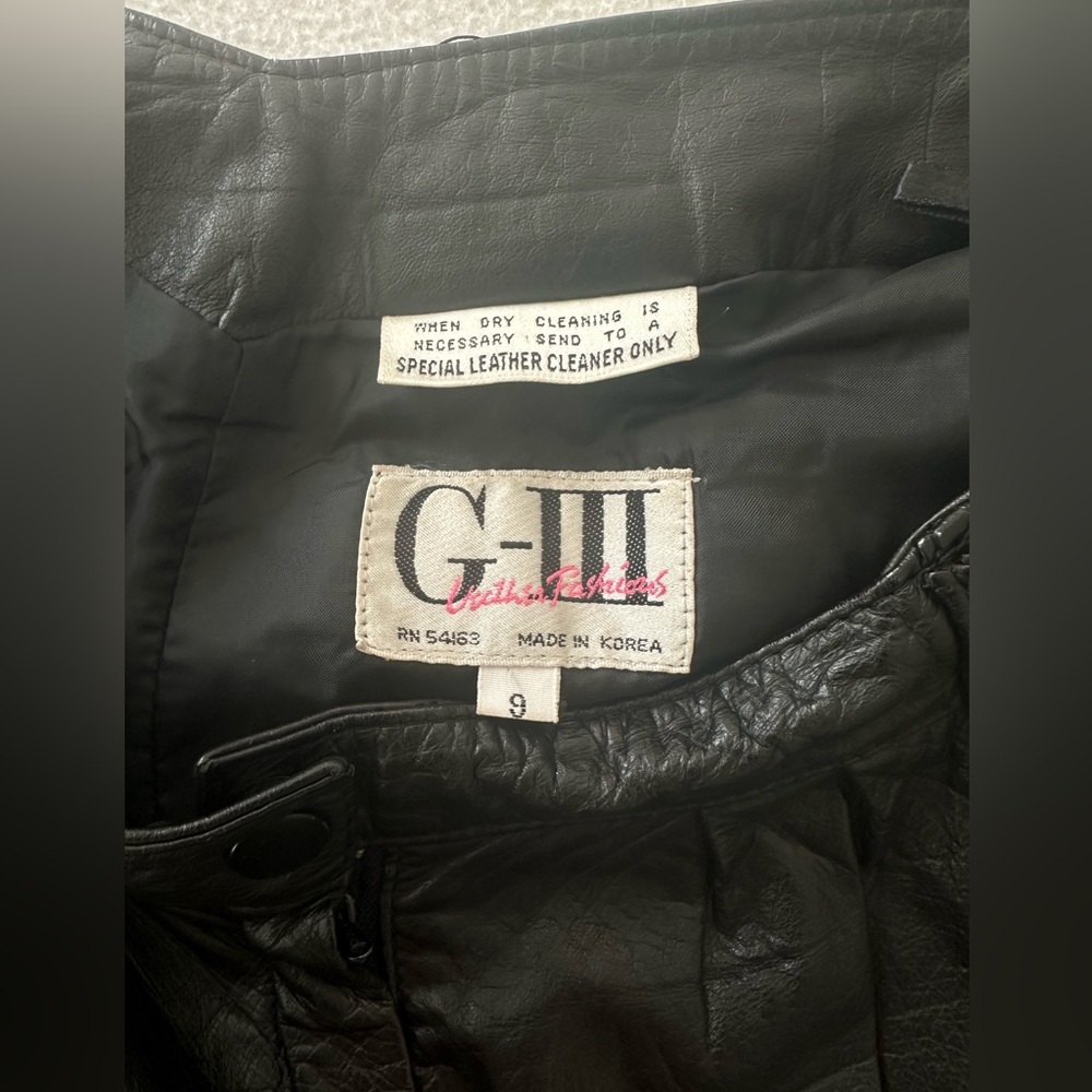 G-111 Pants Women’s Size 9 (28Wx29L) Black 100% Outer Shell Leather/Nylon Lined - Picture 9 of 11